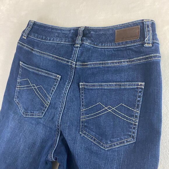 Ladies Dark Wash High Rise Demin Fleece Lined Jeans 2 x 27 - Picture 7 of 12